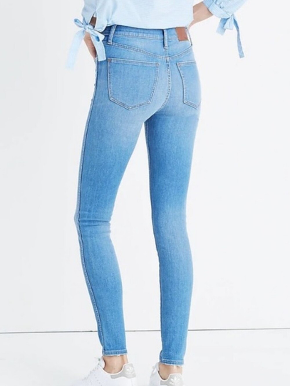 Madewell 10” High-Rise Skinny.  Jeans Hank Wash Size 27 Light Wash  Denim